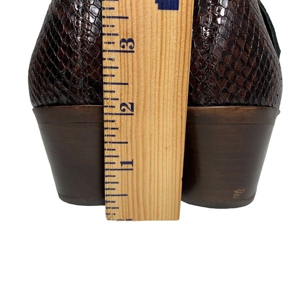 Dolce Vita Women's Brown Alligator Embossed Booties Size 8.5 - Picture 8 of 9